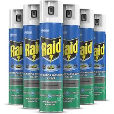 Raid Fly Wasp Mosquito Killer with Eucalyptus Aroma Oil Pack of 6 6 x 300ml