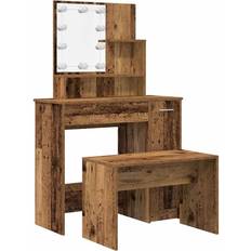 vidaXL Set with LED Makeup Table Dressing Table