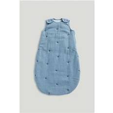 0-6 Months 2.5 Tog Muslin Sleeping Bag Blue