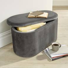 Home Source Ottoman Box Seat Footstool Storage Bench