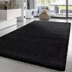 Shaggy Rugs UK Modern Non Slip Extra Large Thick Shaggy Rug 200x290 cm Black