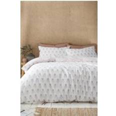 Pineapple Elephant Woodblock Floral So Soft Set of 2 Duvet Cover Orange, Pink
