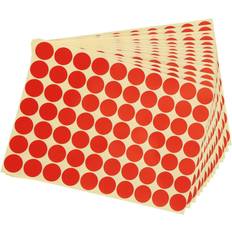 Red Label Torribaly 19mm Circles Round Code Stickers Self Adhesive Sticky Labels Red