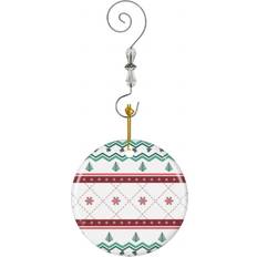 Famgem Ornaments Ceramic with Crystal Hook Christmas Tree Ornament