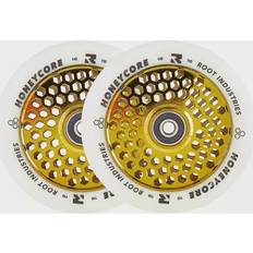 Hjul Root Industries Honeycore Vit 110mm Trick Sparkcykel Hjul 2-pak Guld