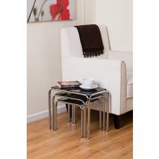 Aspect Lisbon Side End Tables Black Nesting Table