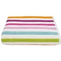 Textiles Allure Bath Fashions Cali Multicoloured Striped Sheet 100% Cotton Bath Towel