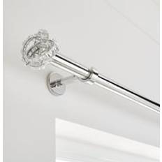 Dunelm Cecile Extendable Metal Eyelet Curtain Pole - Chrome