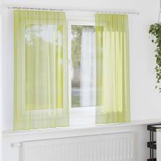 VidaXL Curtains vidaXL Voile Curtains with Tab Top 2 pcs Apple Green