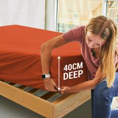 Aspire Homeware Extra Deep Fitted Sheets 40cm Bedsheet Single Double King Bed Sheet