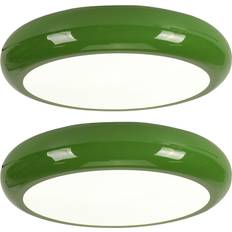 STOEX 2X Modern 30CM Indoor Bedroom Led Ceiling Lamp Retro Round Ceiling Lamp 3000K Ceiling Flush Light