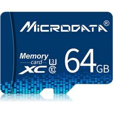 MicroData 64GB U3 Blue TF Micro SD Memory Card