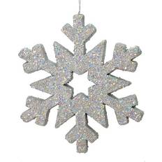 Drop Ship Baskets 12 in Silver Glitter Snowflake Outdoor Christmas Tree Ornament
