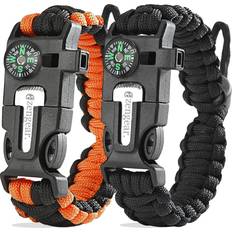 Camping & Friluftsliv aZengear Paracord Flint Brandstartare Visselpipa Armband