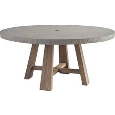 Wood Outdoor Dining Tables Coastal Living Outdoor Saratoga Wood Round Umbrella Hole Dining Table