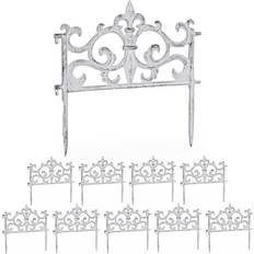 Relaxdays Garden Bed Fence 27 x 27 cm 10 Panels