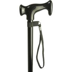 Crutches & Canes Buyers Products Company Black Standard Adjustable Walking Stick