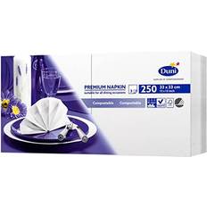250 Large Premium Napkins 33cm 3ply White