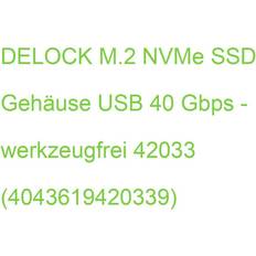 DeLock M.2 NVMe SSD Gehäuse USB 40 Gbps