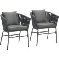 Tectake Havemøbelsæt Havemøbler tectake Havestole Valeiras Set 60x61x77 cm Set of 2 Havemøbelsæt