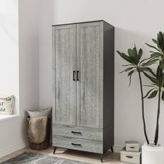URBN Living DEVON 180cm Modern 2 Door 2 Drawer Bedroom Storage Wardrobe