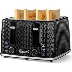 Linsar Toasters Linsar 4 Slice Toaster Unique Curved Texture