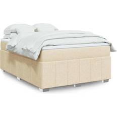 Senge & Madrasser vidaXL Kontinentalseng Med Madras 140x190 cm Stof Cremefarvet Sengesæt