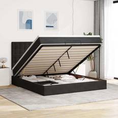 vidaXL Ottoman Sängram Med Madrasser Svart 180x200 cm Sängpaket