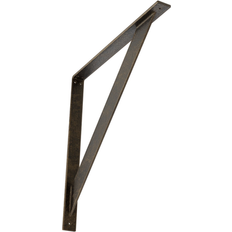 Moulding & Millwork Ekena Millwork 2 W x 24 D x 24 H Traditional Steel Bracket Antiqued Pale Gold