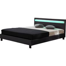 Letti Habitat et Jardin Led Maria 140 x 190 cm Nero Letto con Struttura
