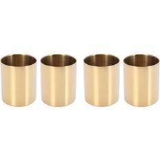 Stainless Steel Desktop Organizers & Storage Exogio 4-Piece Pencil Cup Holder Stainless Steel Gold