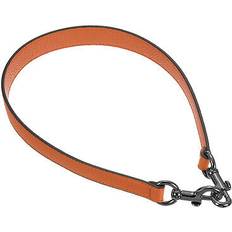 Orange Bag Accessories Uxcell PU Leather Short Bag Strap With Clasp - Orange/Grey Buckle
