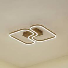 Lucande Ceiling Flush Lights Lucande LED-Deckenleuchte Amiya 47,6 cm Schwarz Aluminium Deckenfluter