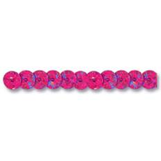 Pink DIY Trimits 6mm Flat Strung Sequins Trim Cerise Pink Hologram