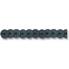 6mm Flat Strung Sequins Trim Black