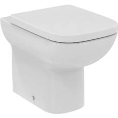 A Back To Wall Toilet and Soft Close Seat White Ceramic
