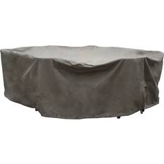 Rattan 8-Seater Elliptical Dining Set Water Repellent Garden Furniture Covers Khaki