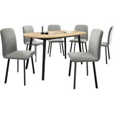 Runda Bordsgrupper Narberth Matgrupp Svart Grå Beige Adara 3 Bordsgrupp