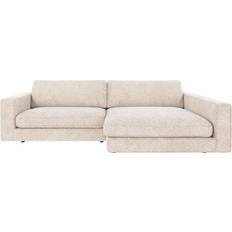Möbler Rowico Home Duncan Tyg Anna Ljusbeige 3-Sitssoffa Med Divan Höger Soffa