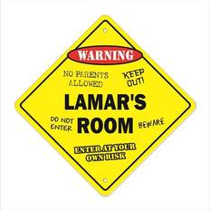 Square Wall Decor SignMission X-Lamars Room 12 x 12 in Crossing Zone Xing Room Sign Wall Decor
