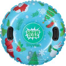 Greenzech Inflatable 94cm Round Snow Sled with Handles