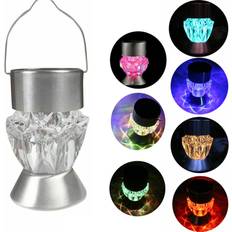LED Solar Hang Light Color Change Chandelier Garden Path Lamp