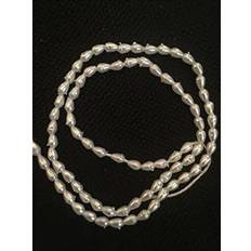 White Pearl Droplet Shape Spacer Loose Beads