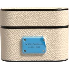 Hörlurar Dolce & Gabbana Leather Metal Logo Plaque Holder Airpods Men's Case