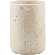 Mette Ditmer Travertine Zahnputzbecher Leinen Beige