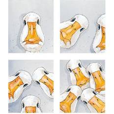 Orange Posters Photobooth Geese 40cm x 30cm Orange/White Poster