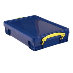 Really Useful Boxes 4-Litres A4 Opaque Blue Storage Box
