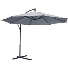 KCT 3m Large Grey Garden and Patio Cantilever Parasol