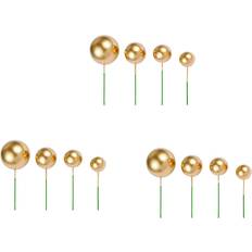 Gold Cake Decorations Maxpower 120 Pcs Mini Gold Ball Cupcake Toppers Cake Decoration
