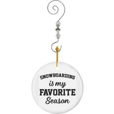 Famgem Ornaments Ceramic with Crystal Hook Christmas Tree Ornament